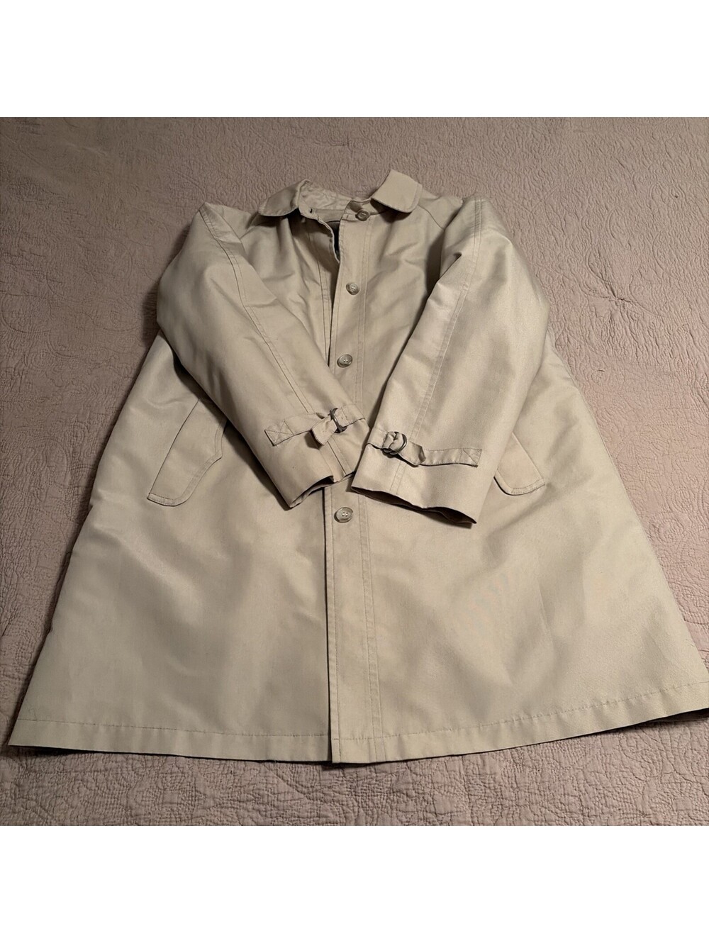 Vtg London Fog Maincoats Weatherwear Khaki Men's Size 16 Reg Excellent Condi